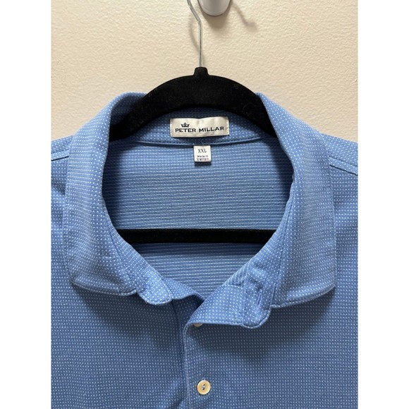 Peter Millar Light Blue Polo Size XXL - Picture 2 of 5